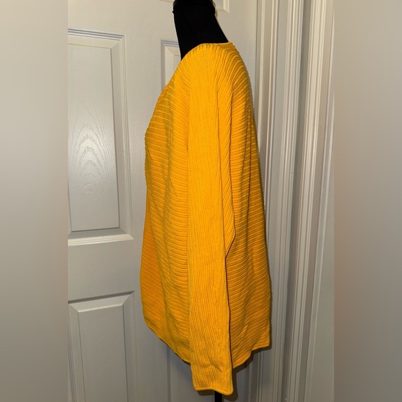 Collection B Yellow Cardigan Sweater with Ribbed Knit - Picture 2 of 5